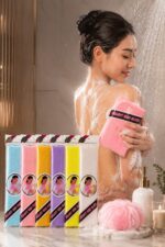 Long Shower Brush for Exfoliating and Cleansing the Body – Assorted Colors - Image 2